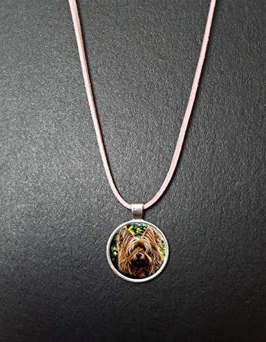 Yorkshire Terrier Pendant On a 18 Pink Cord Necklace With Lobster Clasp Fastener Ideal Birthday Mothers Day Gift N67