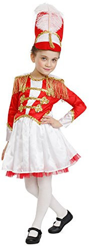 Dress Up America Majorette Girls Fancy Marching Band Drum Outfit - Beautiful Dress Up Set for Role Play