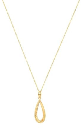 Amor Kette mit Anhänger Damen Halsschmuck, 45 cm, Gold, Kommt in Schmuck Geschenk Box, 2020018