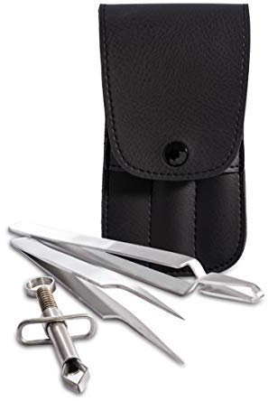 myKlix Zeckenzange 3er Set rostfrei Edelstahl Zeckenpinzette für Mensch Hund und Katze Zeckenentferner Metall