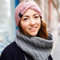 Loop Stricken -DIY Set Loop und Stirnband Wintertraum- Strickset Puder: 5X Merinowolle + Strickanleitung + GRATIS Label – Strickset Loop – Schal Stricken + Stirnband Stricken – Stricksets von Myoma