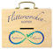 Geschenke 24 Flitterwochen Geldkoffer zur Hochzeit (Natur, Blaue Schrift): personalisiertes Sparbuch, originelles Geldgeschenk, Hochzeitsgeschenk mit Namen - persönliche Hochzeitsgeschenke Verpackung