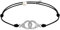 LES POULETTES BIJOUX - Bracelet Lien en Argent 925 Petites Menottes - Noir