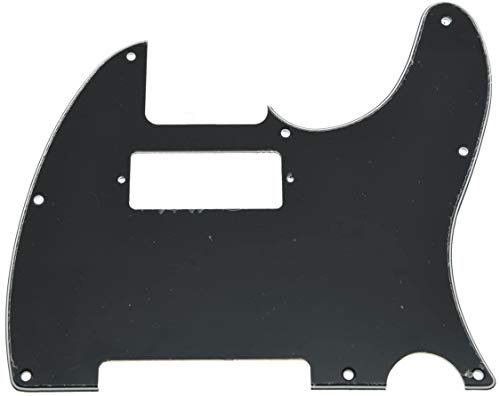 Dopro Tele Gitarre Pickguard Kratzplatte mit Mini Humbucker-Tonabnehmer für USA/Mexican FD Telecaster, Schwarz, 3-lagig
