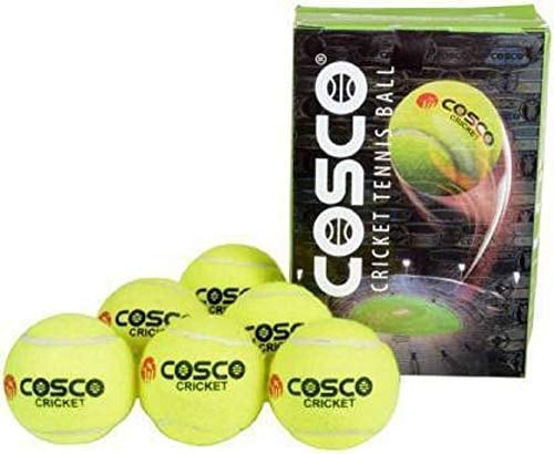Cosco Cricket Normal Force Leder-Tennisball (Gelb), 6 Stück