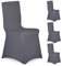 Relaxdays Stuhlhussen, 4er Set, universeller Stretch Stuhlbezug, Bankettstuhl Dekoration, Empfang und Feier, anthrazit