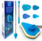 Accessorio per la pulizia delle piastrelle del bagno e della doccia, telescopico, con spazzole (kit telescopico per la pulizia del bagno)