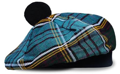 UMAM Tam o' Shatner Tammy-Mütze aus Acrylwolle, traditionell, flache Motorhaube, Kilt, viele Tartans, Anderson 043tcp, Einheitsgröße