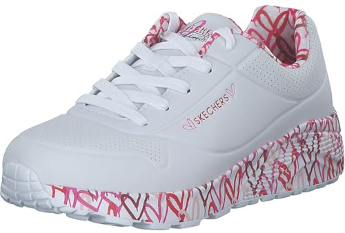 Skechers UNO Lite 314976L-WRPK, Girl Sneakers,Sports Shoes, White, 39 EU