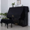 Yamaha Kawai-US Klavier-Staubschutz, modisch und farbecht, Stickerei, Rehkitz, Schutzhülle für 138 x 200 cm, Schwarz