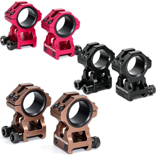 WestHunter präzise Picatinny Montageringe für 30 mm und 1 Zoll 25,4 mm Zielfernrohre, absolut schussfest