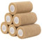 Haftbandage Verband Selbstklebender 10cm x 4,5m, 6 Rollen Fixierbinde Selbsthaftend Kohäsive Bandage für Erste Hilfe Dog Tierarztwickelband Sport Elastische Binde für Handgelenk, Füße (Hautfarbe)