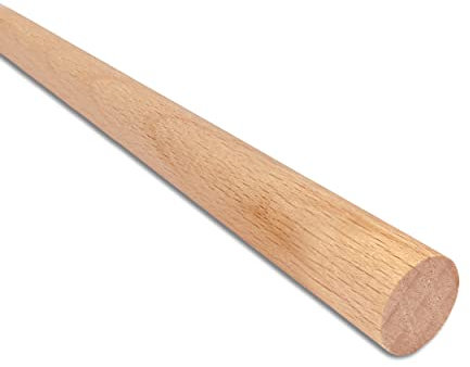 Kabus Holzstäbe Rundstäbe Holzstangen Buche 1 m lang 8 Durchmesser zur Auswahl (5, Ø 14 mm)