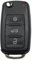 OGGIPRO Custodia per chiavi auto 3 pulsanti HAA Sostituzione chiave auto telecomando compatibile con VW Seat Volkswagen Bora Passat Golf Polo Jetta, Mokka, Opel, Zafira, Astra, Vauxhall, Skoda