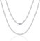 SILBERTALE 925 Sterling Silber Panzerkette Echt Silberkette für Herren Damen 2/3/4mm Breit Dünn Superflache Ohne Anhänger Halskette