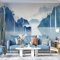 XAONUO Nature Papier Peint Photo 3D Optique Nature Fumée Modèle Trompe L Oeil | Déco Mural Tableaux Muraux Photo 140X70Cm Mural Décor Motif Poster Géant Stickers Muraux Optique Fond Effet