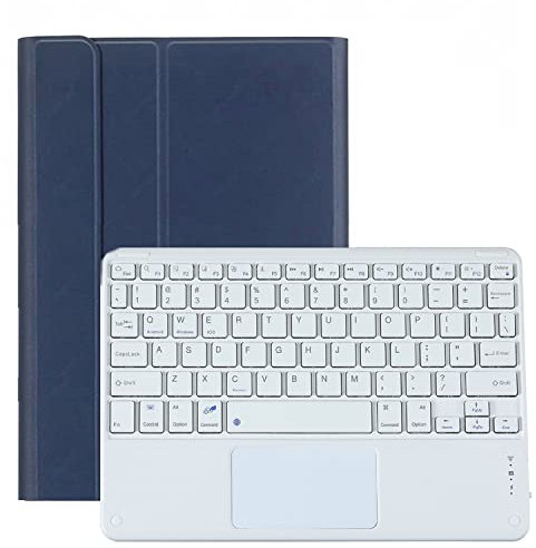 HEUCYL Estuche con Teclado para Lenovo Tab M10 10.1 (Modelo: TB-X505F/TB-X605F) Teclado Español Ñ Magnético Desmontable Bluetooth con Panel Táctil, Estuche Delgado Tipo Folio Inteligente,Blue 1