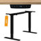 boho office® Höhenverstellbarer Schreibtisch Gestell - Elektrisch stufenlos, 2 Starke Motoren, 2-Fach Teleskop, Kollisionsschutz, Kindersicherung, USB-Anschlüsse - Homedesk Eco Schwarz