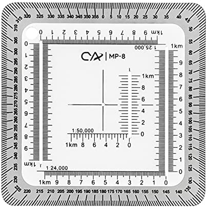 Baoblaze Pocket Grid Accurate Educational Degrees Scale 1:24.000 Leicht lesbares transparentes Lernen für Poltting Utm, Usng, Coordinates Traveling