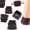 Uni-Fine 16pcs Square Chair Leg Floor Protectors(M), Thicker Silicone Furniture Pads Uni-Fine for Hardwood Floors, Furniture Sliders with Felt Pads, Silicone Chair Leg Caps Cover for Chairs Table Legs