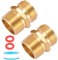3/4 npt to Garden Hose Adapter,3/4” GHT Male to 3/4” NPT Male Connector, Brass Garden Hose Convert Adapter Fitting, Garden Hose Thread to 3/4 Male Pipe Thread, with Extra 2 Washers