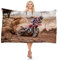 BAAROO Motorrad Strandtuch Groß Motocross Motorrad Badetuch für Erwachsene Kinder Mikrofaser Handtücher Set 130CM X 80CM
