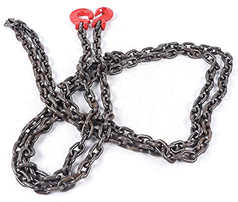 Kettengehänge Anschlagkette 3m/5m Krankette Kettengehänge Krankette Festigkeit Kette Motorhebekette Forstkette Rückekette Schleifkette Schleppkette 8mm 2T (3M)
