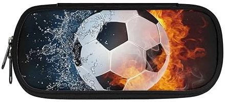 Belidome Federmäppchen für Kinder, Schulbedarf, Fußball-Feuerwasser, Einheitsgröße, Schulranzen-Set