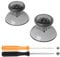 eXtremeRate Recambios de Joysticks para Nintendo Switch Pro Controlador, Analógico 3D Thumbsticks Palanca de Reemplazo con Destornillador para NSP Mando, Transparente Negro