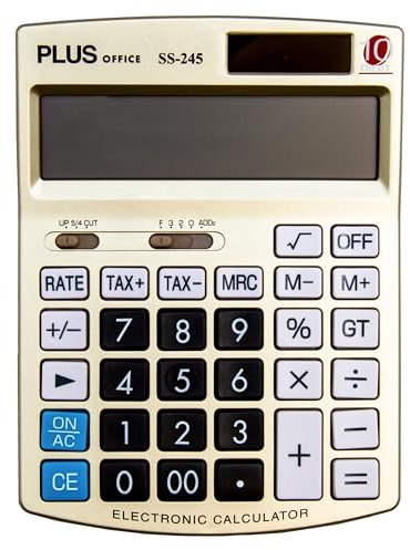 Plus Office Tischrechner Plus SS-245 - Bunt - Standard-Funktion - LCD - Büro-Rechner