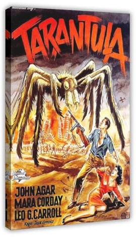 MAHWER Tarantula – Vintage-Filmposter auf Leinwand, Poster, Wandkunst, Dekor, Bild, Gemälde für Wohnzimmer, Schlafzimmer, Dekoration, Rahmen-Stil, 20 x 30 cm