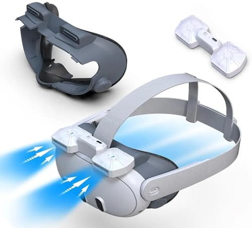 BeisDirect VR Face Cover for Meta Quest 3 VR Headset Facial Interface Radiator Cool Mask Widen Face Eye Pad Replacement for Quest 3 Accessories