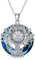 PROESS Lebensbaum Wikinger Halskette 925 Sterling Silber Kristall Baum des Lebens Kette Wikinger Anhänger Schmuck Geschenke für Damen und Herren
