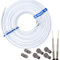 Inbrackets Sky Cable Extension Twin Coax F Plugs Q Satellite Coaxial Lead Shotgun DIY Kit White (1 metre)