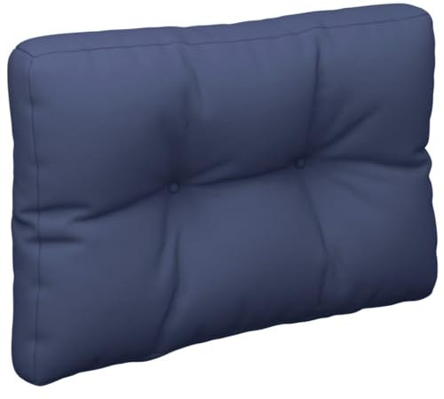 vidaXL Coussin de Palette, Galette de Siège Imperméable, Coussin de Jardin, Décoration d'Extérieur Terrasse, Bleu Marine 60x40x12 cm Tissu