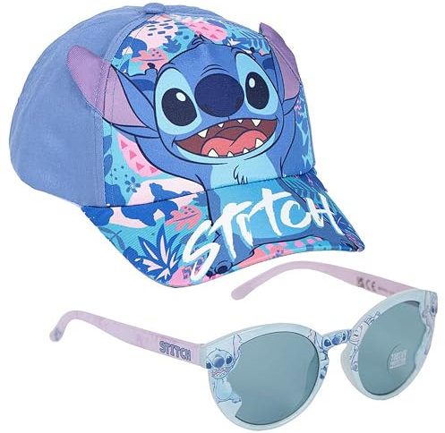 Stitch Sonnenhut Kinder, mütze Sommer, Cap, Kappe, Hut, Cappy - UV Schutz 100%, Lilo und Stitch Geschenke für Mädchen & Jungen | Basecap, Sonnenbrille, Geschenk ab 3 Jahre