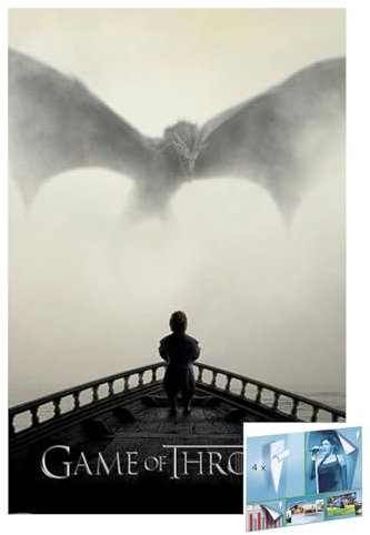 Close Up Game of Thrones - Poster (A Lion & A Dragon) (Größe: 61cm x 91,5cm) (Poster & Poster Strips)