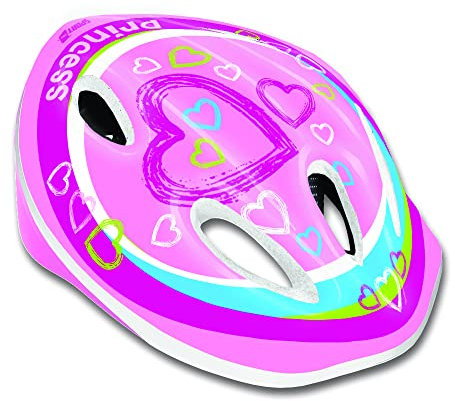 Sport1 Easy casco bici bambino multitaglia. Caschetto bicicletta allacciatura regolabile per bimbi dai 4 agli 8 anni. Casco bambino dai 52 ai 56cm di circonferenza testa. Sicuro confortevole. Rosa.