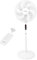 nuovva Oscillating Pedestal Fan – Standing with Touchscreen – Energy Efficient Electric – Silent for Bedroom & Office – Quiet Air Cooling Fan with Remote Control – 16inch, White