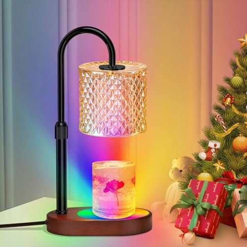 ZENLEA Candle Warmer Lamp with Timer, Dimmer Candle Lamp with RGB Light, Height Adjustable, Ideal Home Decor and Housewarming Gift for Mom, Women