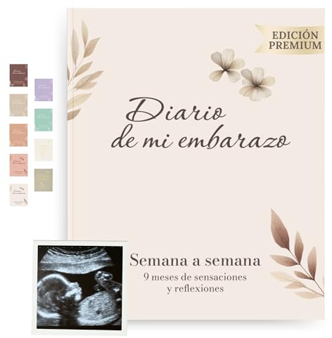 HuBorns - Journal de Grossesse pour Future Maman | Capturer Chaque Moment Hebdomadairement, Livre Grossesse avec Espace pour Photos et Ultrason