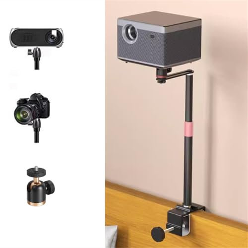 Support de projecteur pour cadre de lit, support de projecteur de bureau à pince en C réglable en métal pour projecteurs Nebula, XGIMI, Vankyo, BenQ, PVO, TMY, AuKing