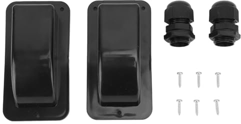 Mumusuki 2Pack Solar Single Cable Entry Glands, IP68 Waterproof ABS Solar 1 Way Cable Entry Housings for 6mm² to 12mm² Cable, for Solar Panels of RV Boat Yacht Roof Caravan and Marine, Black