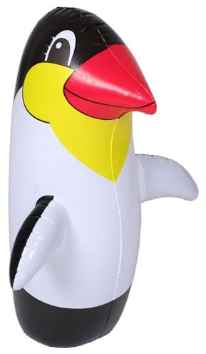 ADOCARN 70cm Tall Penguin Toy Inflatable for Outdoor Fun Interactive Tumbler Adorable Cartoon Design Decorative for Kids Parties