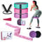 Kit Basique Gymnastique Materiel, Bande Elastique Musculation en Tissu, Yoga, Pilates, Fitness, Squats, Pont fessiers. en Boîte Cadeau pour Femme