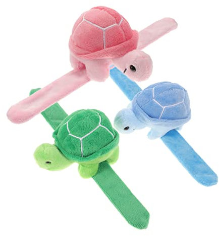 VICASKY 3St Plüschpuppe Bergschildkröte kinderspielzeug Schlagarmbänder für Plüsch-Schnapparmbänder Schlagarmband Kuscheltiere Schlagarmband PP Baumwolle