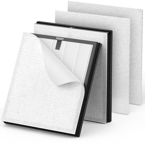 HY4866 Ersatzfilter Set Kompatibel mit MORENTO HY4866 Luftreiniger 3-in-1 Ersatz Filter Aktivkohlefilter und Vorfilter (2 Filter + 4 Vorfilter Baumwolle)