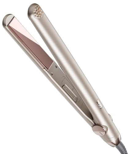 TYMO Flat Iron Hair Straightener - Titanium Hair Straighteners for Women, 1 Inch Professional Travel Flat Iron, Portable Straightener and Curlers with 10s Heat Up, 32 Temp, Dual Voltage & LED Display
