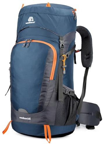 Mxaeyar 65L Wanderrucksack mit Regenschutz, leicht, Camping, Tagesrucksack, großer Trekkingrucksack für Damen und Herren, wasserdichter Rucksack für Outdoor, Reisen, Wandern, Trekking, Camping, Sport