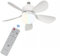 Planetitaly Lampadina E27 2 in 1 lampada dimmerabile LED 19W CCT da 3000K a 6500K ventilatore 3 velocità con telecomando luce per camera da letto, cucina, ufficio, soggiorno, 230V diametro 420mm